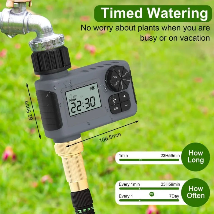 Automatic Water Timer Intelligent Irrigation Watering System Sprinkler Timer Garden Irrigation Equipment LCD Display