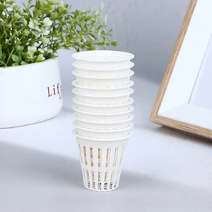 10Pcs 2 /3 Inch Grow Orchids Hydroponics Cups Planting Mesh Pot Soilless Net Basket Slotted Colonization Container Black White