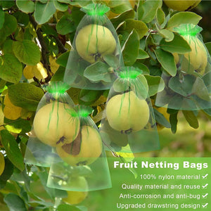 20pcs Fruit Grape Protection Bags Agricultural Pest Control Anti-Bird Garden Mesh Netting Bags for fruit trees vegetable