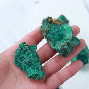 Natural Green Malachite Raw Stone Rough Crystal Clastic Rock Cube Collectible Gravel   Minerals Specimen for Home Garden Decor