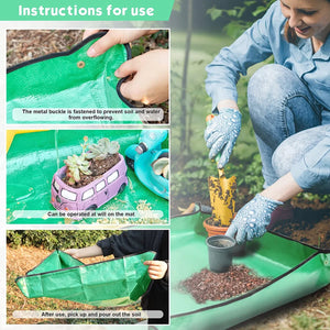 Garden Planting Mat Flower Pot Plant Repotting Mat Reusable Foldable Gardening Transplanting Mat Succulent Plant Pad