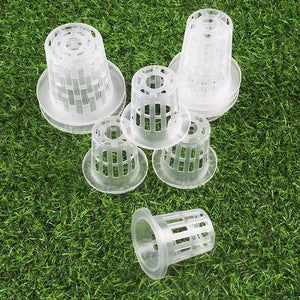 50pcs Growing Basket Hydroponics Basket Vegetable Soilless Growing Plastic Mesh Pot High Quality Garden Planting Pots