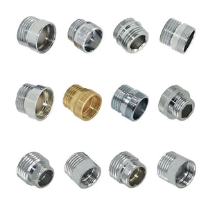 Brass Silver Water Faucet Coupler 1/2 To M16 M18 M20 M22 M24 M28 Thread Connector Fittings For Bubbler Kitchen And Bathroom