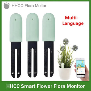 HHCC Flower Flora care Plant Soil Tester Monitor Soil Water Light Smart Tester Digital Detect Sensor Garden APP Remote Viewing