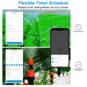 GIRIER Tuya Smart Sprinkler Timer, WiFi Bluetooth Watering Timer for Automatic Drip Irrigation System for Garden/Yard/Lawn Care