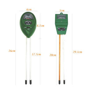 3 in1 Soil Water Moisture ph Meter Acidity Humidity Sunlight Light PH Test Moisture Meter Plant Outfdoor Soil Monitor Detector