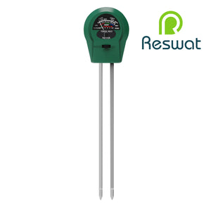 Reswat Analog 3-in-1 Professional Tools Soil Detector PH Moisture Sunlight Tester Sensor Kits Suitable For Gardens Farms