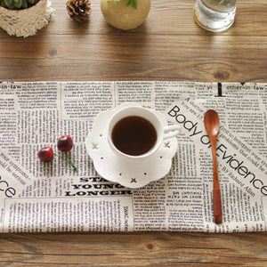 50x70cm Vintage Retro English Letter Cotton Table Napkin Cloth Kitchen Desktop Mat Napkin Shooting Photography Background Props