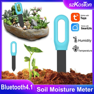 Tuya Smart Garden Soil Moisture Meter Temperature Humidity Sensor with Smart Life Monitor Plants Moist Testing Tool Potted Plant