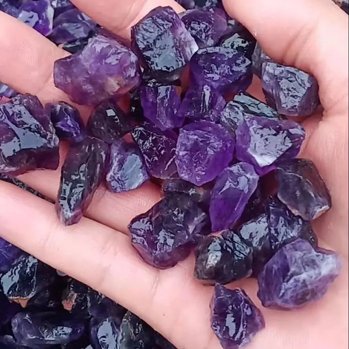 1kg Natural Rough Amethyst Stone Raw Purple Quartz Healing Energy Natural Minerals Reiki Stone Garden Decoration Aquarium Decor