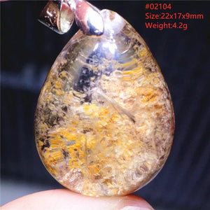 Natural Green Phantom Quartz Water Drop Pendant Women Man Orange Yellow Phantom Fashion Ghost Garden AAAAAA