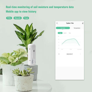 Yieryi WiFi Tuya Smart Soil Temperature Humidity Detector Wireless Plant Soil Sensor Soil Moisture Monitor for Greenhouse Plant