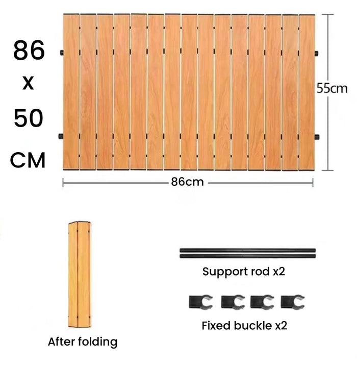 Portable Table Board Folding Tabletop Board Large Capacity Foldable One Action Board Outdoor Camping Table for Cart Roll Table