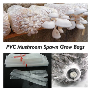 Mushroom Spawn Grow Bag with Filter Cap Plastic High Temperature Planting Nursery Bags Fungus Ganoderma Planting Ventilate Bags