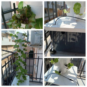 DIY 2/3/4/5/6 Tiers Vertical Tower Planters Balcony Hydroponic Growing System Home Strawberry and Vegetable Planting Equipment