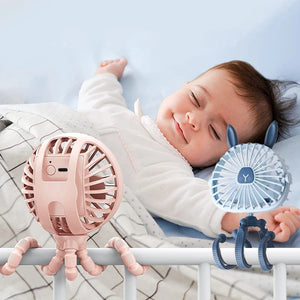 Stroller Fan Stroller Fan Portable Outdoor Fan Clip-on Baby 600mAh USB Rechargeable Handheld Home Electric Fan 3 Speed Summer