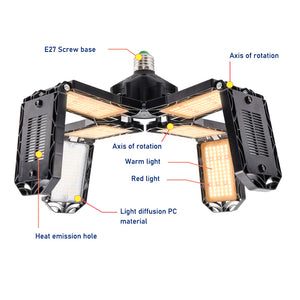 300W Foldable LED Grow Light Plant Phytolamp Full Spectrum Growth Bulb for Growbox Growtent Indoor Plants Bloom Flowering