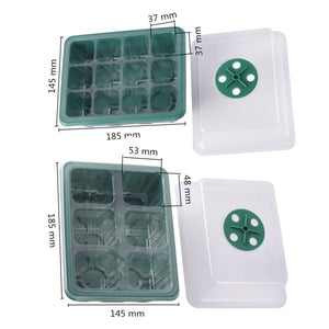 Seed Starter Trays with Grow Light, Seeding Starter Kits with Humidity Domes Cover, Indoor Gardening Plant Germination Trays