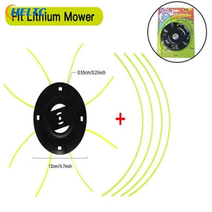 1 setSteel Lawn Mower Head Free 4 Lines Replacement Gasoline/Lithium Grass Trimmer Head Removal Of Garden Weed Brushcutter Part