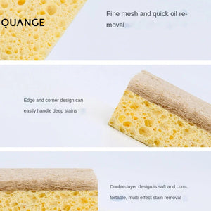 Natural Plant Based Scrub Sponge Pad Palm Fiber Dishwashing Kitchen Item Scrubber Non Scratch Compostable 2-Sided Sponges