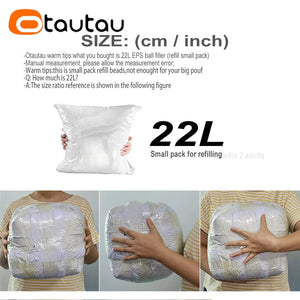 OTAUTAU 22L 3-5mm EPS Ball Pouf Refill Filler Foam Polystyrene Bean Bag Sofa Chair Pillow Doll Filling Artificial Snow TL001