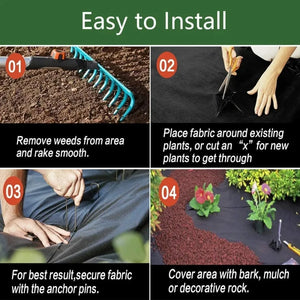 10M/20M PE Agricultural Anti Grass Cloth Farm-oriented Weed Barrier Mat Plastic Mulch Thicker Orchard Garden Weed Control Fabric