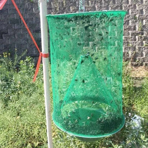 Fly Catcher Killer Pest Control Reusable Hanging Flytrap Cage Net Traps Garden Flycatcher Insect Catcher Killer Pest Control