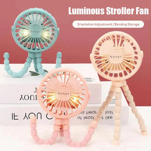 Portable Outdoor Fan USB Rechargeable Clip-on Baby Fan 3 Speeds 600mAh Mini Home Stroller Fans Cooling Appliances Household