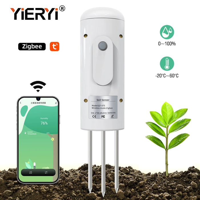 Yieryi WiFi Tuya Smart Soil Temperature Humidity Detector Wireless yieryi-wifi-tuya-smart-soil-temperature-humidity-detector-wireless