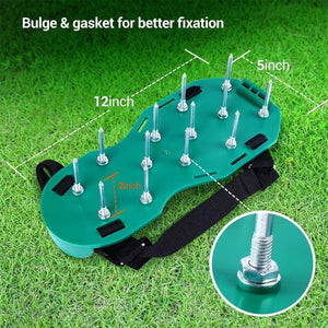 1 Pair Lawn Aerator Shoes Adjustable Size Non Slip Sole Gardening Tool Loosen Soil Promote Root Growth Lawn Care Nail Shoes