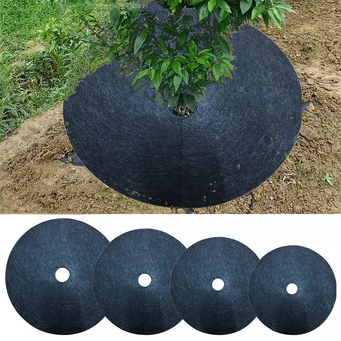 New Tree Protection Weed Mats Ecological Control Cloth Mulch Ring Round Weed Barrier Plant Cover for Indoor Outdoor Gardens