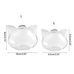 Cat Shaped Glass Vase Hydroponic Plant Flower Vase Terrarium Container Pot Decor Art Gift