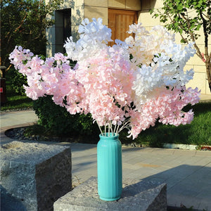 Snow Covered Sky star Cherry Blossom Artificial Flowers Wedding Arch Ceiling Decoration Home Party Decoration DIY Fake  Flowers