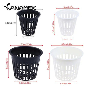 10Pcs 2 Inch 3 Inch Planting Mesh Pot Soilless Net Basket Grow Orchids Hydroponics Cups Slotted Colonization Container