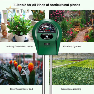 Soil PH Meter Sunlight PH Tester Flowers Soil Moisture Sensor Meter Plants Acidity Humidity PH Monitor Garden Tool