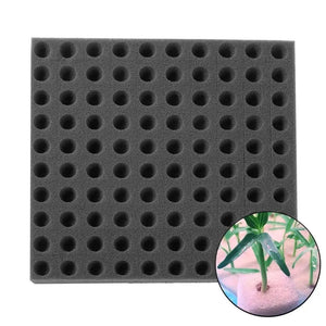 100 Pieces Black Seedling Sponge Soilless Hydroponic Cloning Garden Pots Nursery Collar Seedlings Plant Vegetables Cultivat M5J6