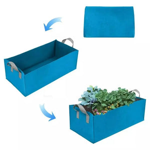 1pcs Fabric Raised Garden Bed Square Felt  Flower Grow Bag Vegetable Planter Pot with Handles Planting