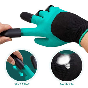 Gardening Gloves Breathable Waterproof Earth-Digging Gloves Garden Planting Sting-Resistant Protective Latex Gloves With Claws