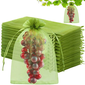 Fruit Protection Bags Organza Pest Control Anti-Bird Garden Netting Bags Grapes Mesh Bag Plante Vegetable Grow Bags 50pcs