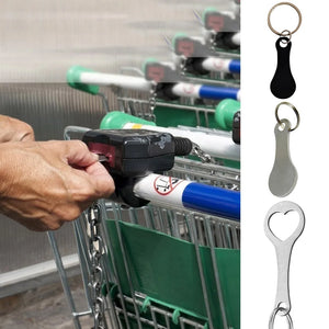 Shopping Cart Token Trolley Key Keychain Coin Quarter Grocery Supermarket Holder Key Ring Decorative Keychain Outdoor