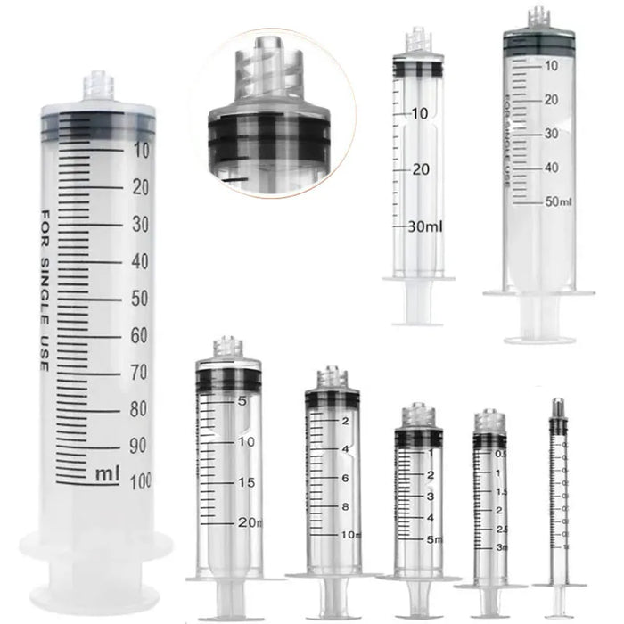 1/2/5/10 pcs  Plastic Luer Lock Syringes hydroponics Syringe Tools Sampler Measuring, Refilling, Filtration, Lab Use