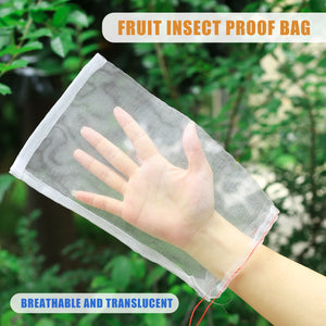 Fruit Protection Bag Anti-Bird Mesh Pest Control Device Grow Gardening Strawberry Grape Drawstring Bag Mesh Pouch 10/20/50PCS