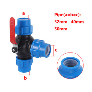 20/25/32/40/50mm PVC PE Pipe Faucet Diverter Plastic Quick Ball Valve Garden Lawn Irrigation Water Pipe Fittings