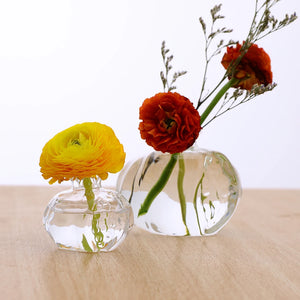 Handmade Pomegranate Clear Glass Flower Vase Transparent Glass Vase Hydroponic Pots for Wedding Party Home Table Decor