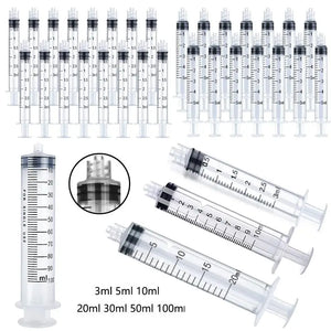 1/5/10pcs Luer Lock Syringes 3ml 5ml 10ml 20ml 30ml 50ml 100ml plastic syringe hydroponics Nutrient Syringe Tools Sampler