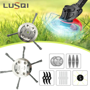 LUSQI Lithium Lawn Mower Head Universal Grass Trimmer Head Removal Of Weed Brushcutter Power Tools Parts For Home Garden