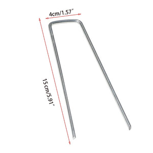 Securing Pegs Garden Stakes Pins for Securing Weed Landscape Fabrics Netting Ground Sheets Galvanized Lawn Stake 50 Pcs