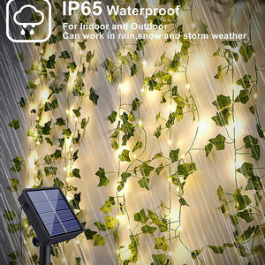 Fairy Lights ivy String 10m 100LED LED Solar Light Vine Maple Leaf Waterproof Garland Solar Lamp Christmas for Garden Decoration