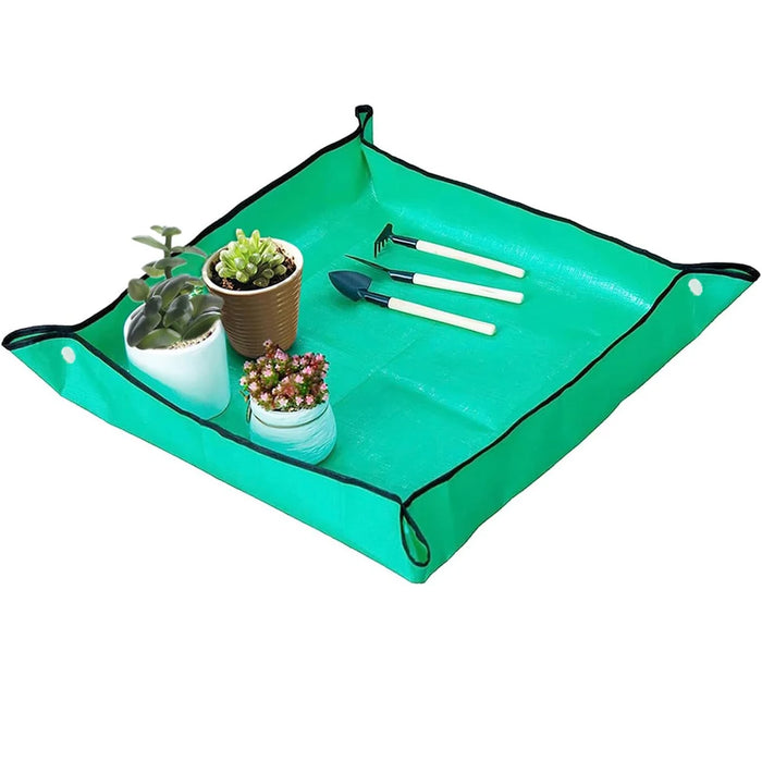 Planter Mat Foldable Waterproof Planting Mat | 50cm-100cm Potting Pad for Gardening ...