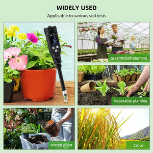 Yieryi Smart Bluetooth Soil PH TEMP Meter YY-1033 Garden Potted Plants Acidity Data Logger Monitor for Orchard Greening Farms